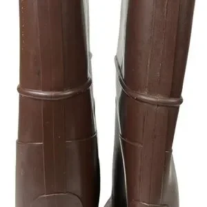 Vintage Northerner Slip-On Knee-high Rubber Rain Boots USA Made Brown Men’s Sz 6 Northerner Rubber Boots Mens 6 Brown Waders Rain Muck Pull  main image 2